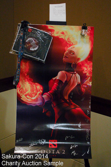 DOTA2 Signed Poster with Inflatable Axe